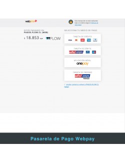 Webpay payment gateway of the module Flow Plus for PrestaShop